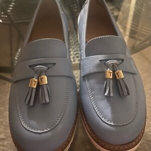 Talbots Light Blue Tassel Loafers